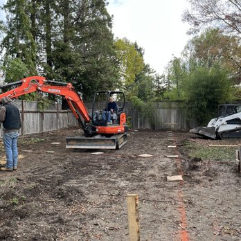 Excavation and site prep with heavy equipment for a home addition in Santa Rosa